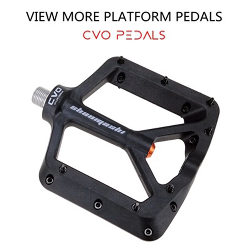 SHANMASHI CVO Bigfoot Nylon Carbon Fiber Bearing Pedal Mountain Bike Road Bike Pedal Comfortable Bicycle Pedal 333g/Pair