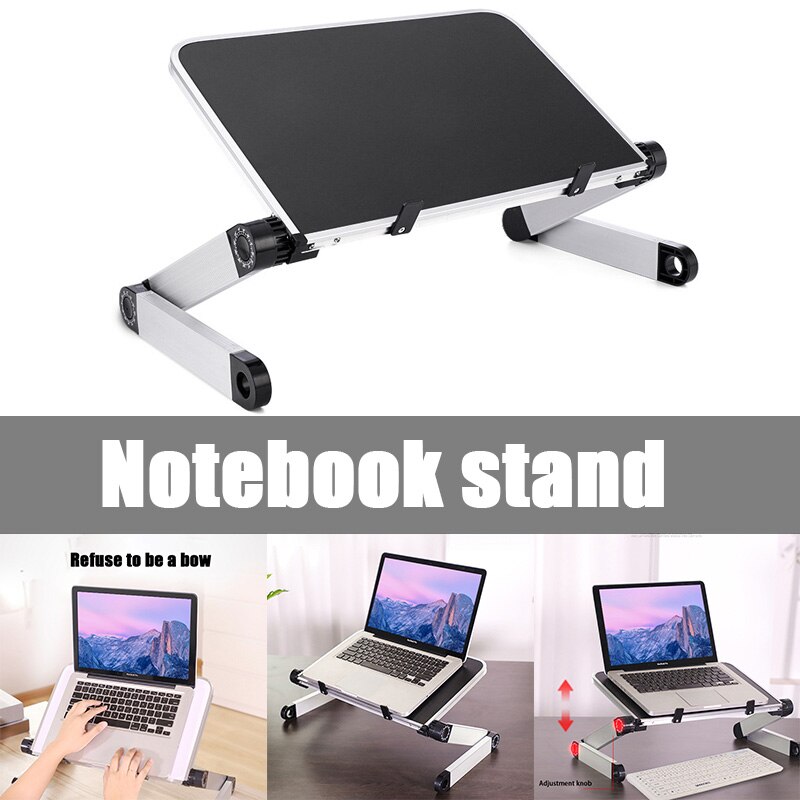 Adjustable Laptop Stand Computer Desk Tablet Notebook Holder Desk Bracket Standing DOM668