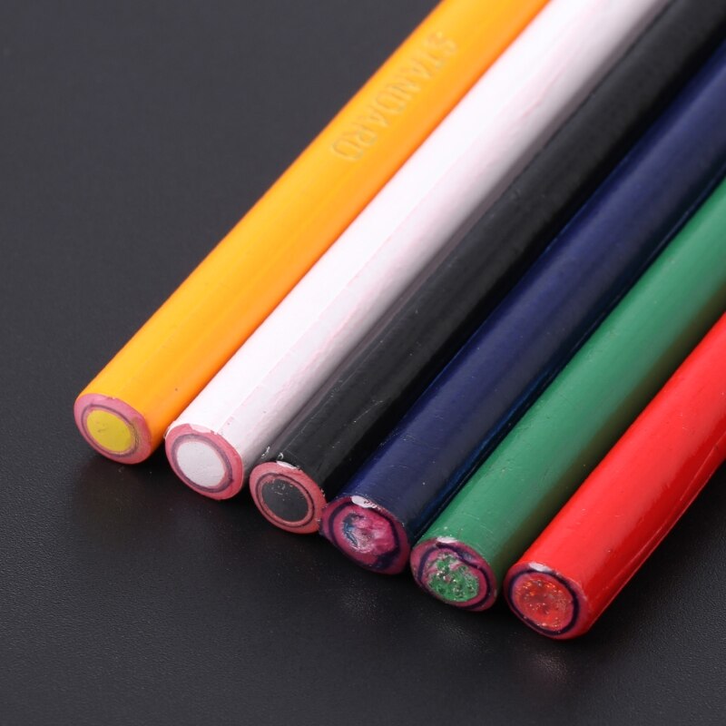 6 farben Marker Für Metall Glas Stoff China Graph schälen aus Fett Wachs Bleistift