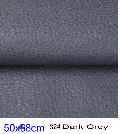50x68cm Pu Synthetic Leather Material Leather Upholstery Fabric For Car Seat Tissu Simili Cuir Kunstleer Stof Tela Para Mueble: 32 dark grey