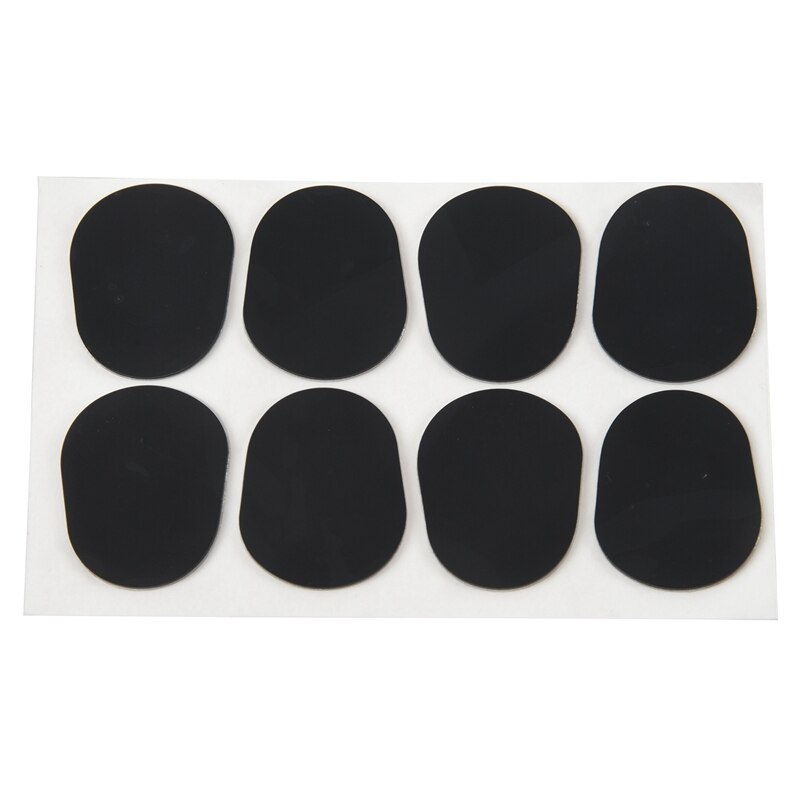 8 Stuks Alt/Tenor Saxofoon Sax Mondstuk Patches Pads Kussens Zwart --- 0.8Mm & 8 Stuks Translucent