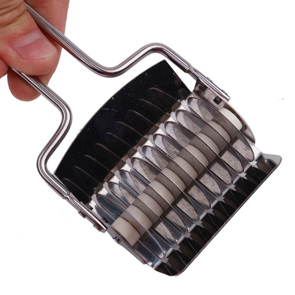 Noodle Lattice Roller Dough Cutter Pasta Spaghetti Maker Pastry Vegetable Rolling Slicer Stainless Steel Kitchen Cooking Tools