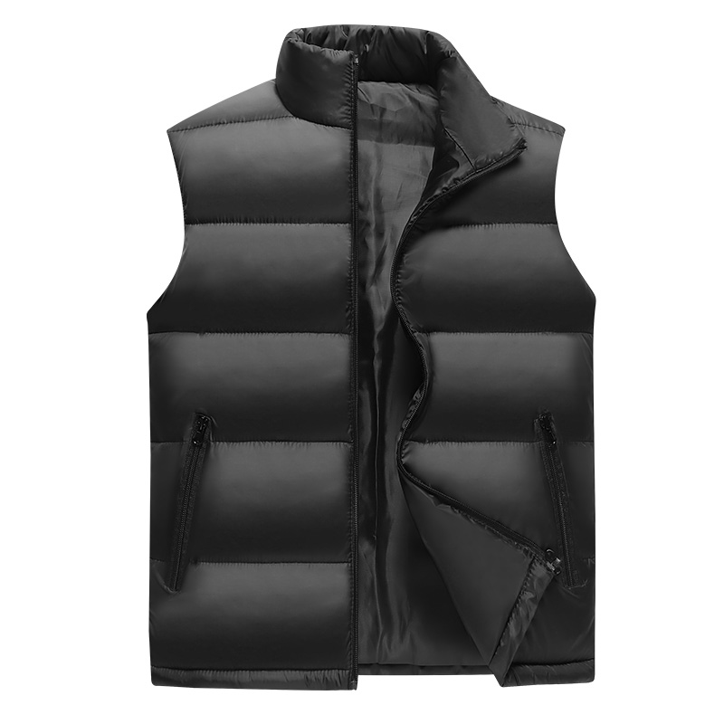 Chaleco de caballero camuflaje para hombre chaqueta sin mangas de invierno hombre Atumn cortavientos chalecos casuales ropa de ajustada XS-6XL 9997: Black / XXXL