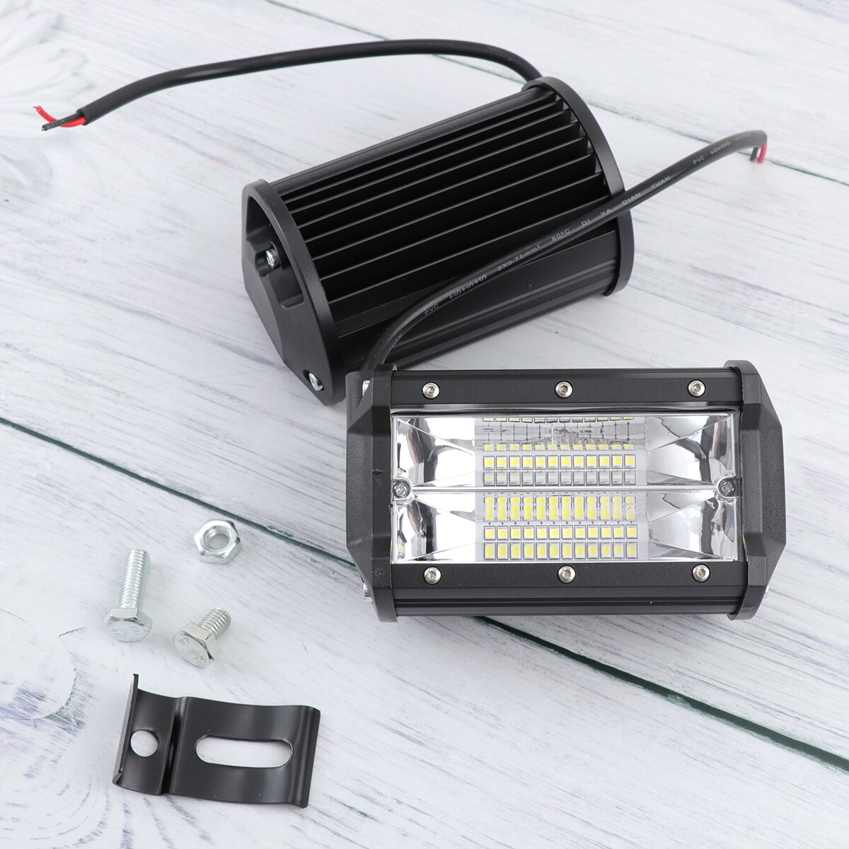 2 Stuks Professionele Auto Werk Licht 6000K 5 Inch 72W Aluminiumlegering Koplamp Rijden Lamp Voor Auto Boot a35