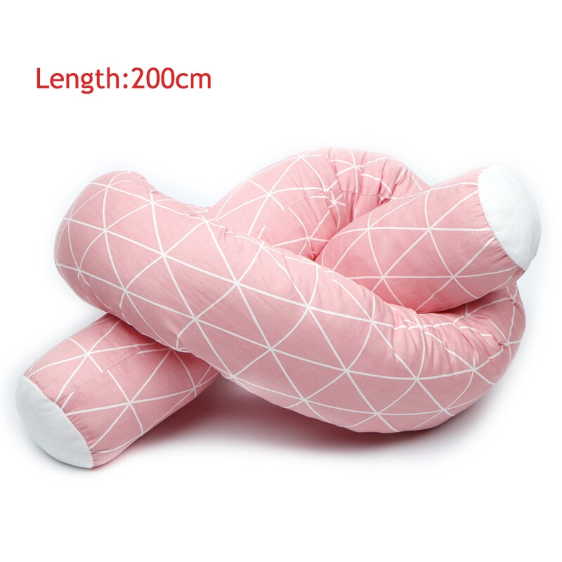 Newborn Baby Bed Bumper Toddler Crocodile Swan Pillow Bumper Infant Crib Fence Cotton Cushion Kids Room Bedding Decoration: pink