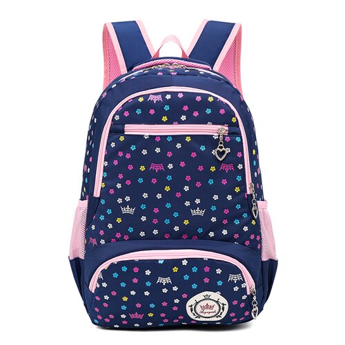 Kinderen Schooltas Dot Printing School Tassen Voor Meisjes Orthopedische Rugzak Prinses School Rugzak Kids Satchel Mochila Infantil: blue