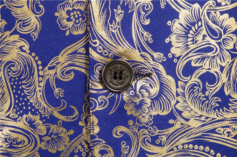 Guld steampunk herr röd väst casual paisley blommiga balklänningar väst herr företag ärmlös slim fit colete masculino