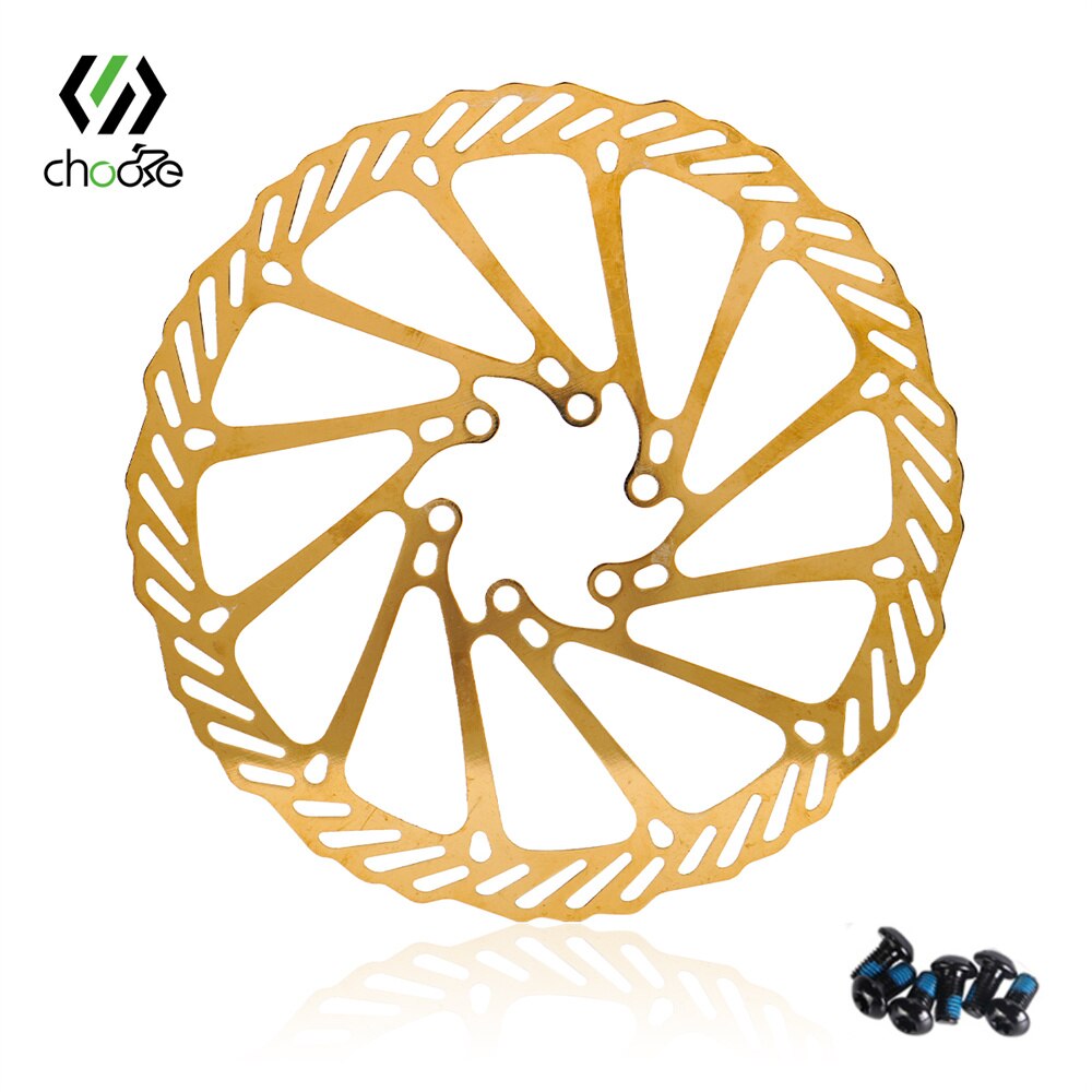Rotori del freno per bicicletta a scelta, rotore del freno a disco per bici da strada MTB in acciaio 160mm/180mm/203mm, per linea centrale SHIMANO SRAM: 180mm Gold