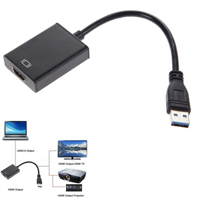 USB 3.0 to HDMI Video Adapter Portable Durable 1080P Full HD Converter Cable for Computer Monitor TV Laptop monitor projector