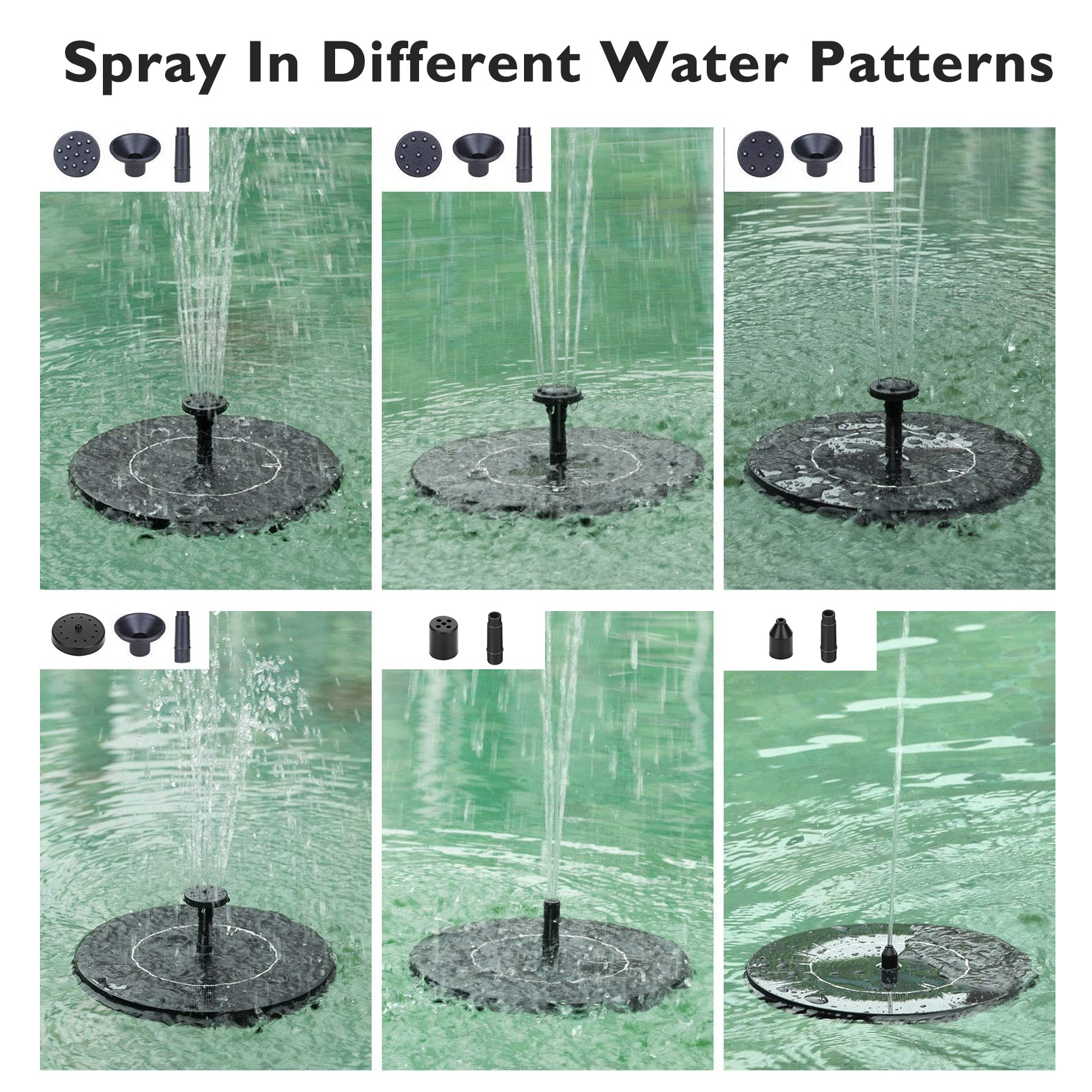 Solar Bird Bath Fonteinpomp Vrijstaande Drijvende Zonne-energie Fonteinpomp voor Vogelbad Tuin Vijver Zwembad Buiten