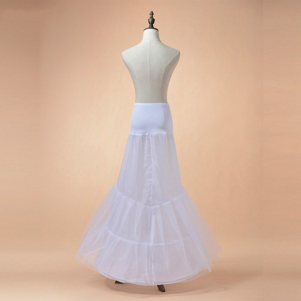 Women Wedding Mermaid 2 Hoops Bridal Petticoat Crinoline Trumpet Mermaid Wedding Dress Underskirt
