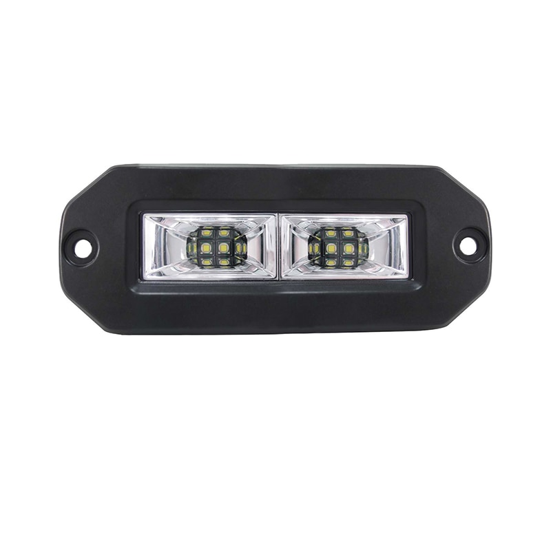 Bil led arbeidslys flush mount pods lampe led bar flomstråle 6000k coche moto truck drl belysning kjøre arbeidslys: 40w 1 stk