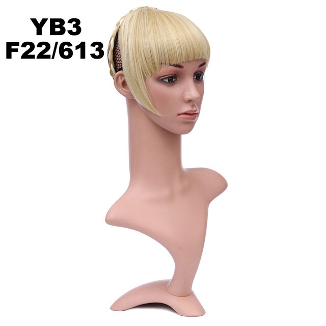 Girlshow 6 stk/parti foran syntetisk hår bang kort frynser med fletter pannebånd hår blunt bang  yb3 6 " , 16 farger tilgjengelig 50g: Yb3 farger  f22-613