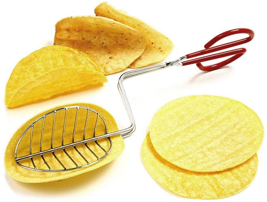 Taco Shell Maker Press Tortilla Fryer Tongs Plated Steel Kitchen Aidgrainder Tools