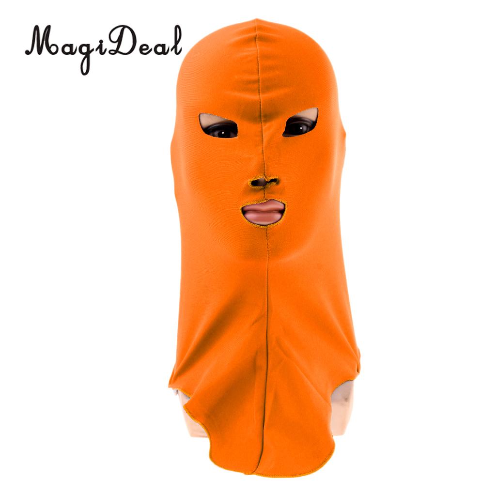 MagiDeal Comfortable Swimming Cap Full Face UV Sun Protection Diving Mask Head Neck Cover for Cycling Riding Skiing Diving Sport: Orange