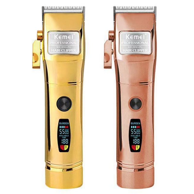 Professionele Tondeuse Lcd Oplaadbare Cordless Tondeuse Mannen Fading Mengen Elektrische Kapsel Machine Taper Hendel