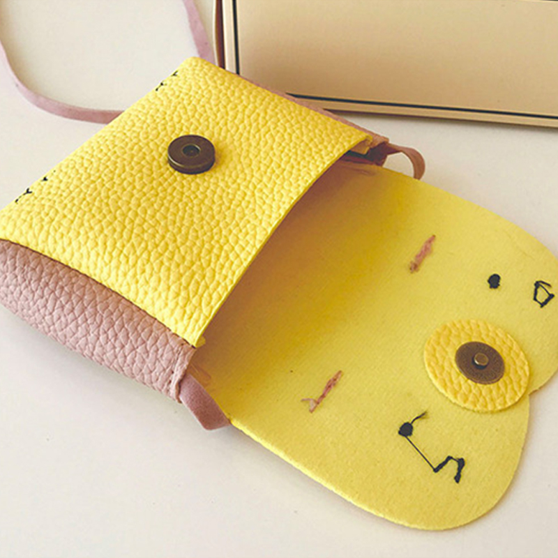 Cute PU Leather Kids Coin Purse Rabbit Bowknot Mini Messenger Bag Handbag Children Crossbody Bag for Girl Shoulder Bags