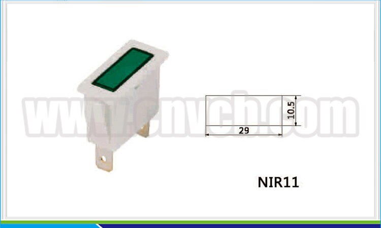 Vierkante pilot light 2 pin CE ROHS vierkante indicator lamp plastic lampje