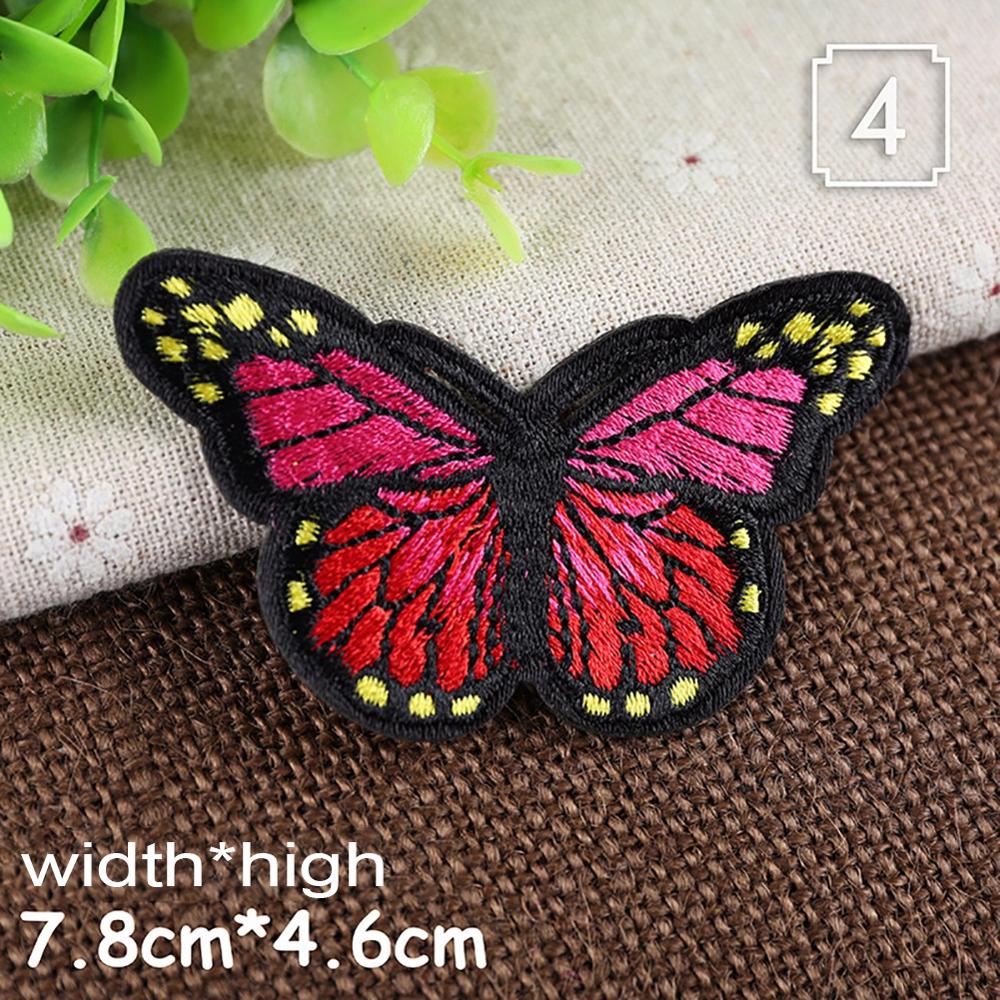 DIY Nadel Kunst Handwerk Kleidung Patches Kleidung Multicolor Schmetterling Stickerei Patch Appliques Abzeichen Aufkleber Für Kleidung: D
