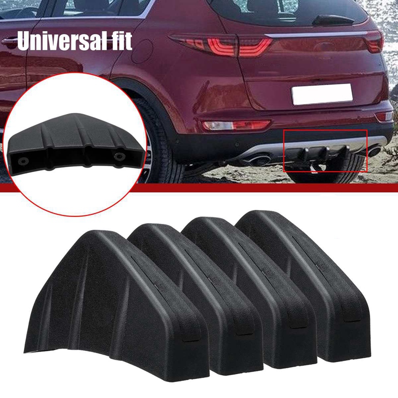 Difusor de labio de parachoques trasero Universal para coche, alerón estilo aleta de tiburón, accesorios de estilismo para coche, 4 Uds.