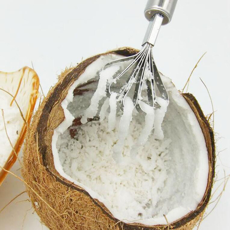 Home Coconut Grater Scraping Stainless Steel Grated Coconut Knife Coconut Meat Scraper Fish Fruit Planing Kitchen Tool