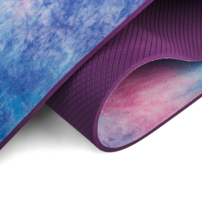 5mm camping-übungsmatte, massagematte, fitnessstudio-sportmatte, yogamatte, wildleder, batik, rutschfest, fitness, gewichtsverlust, pilates, schlankheitsmatte, aerobic-yogamatte