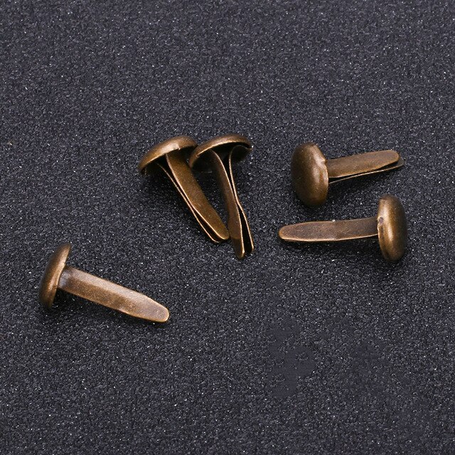 Makeup Beauty for Mini Brad 50PCS Health & Beauty Scrapbook Accessories Brads Nail Tips Round Decorative Nails Photo Frame: 8X12mm Bronze