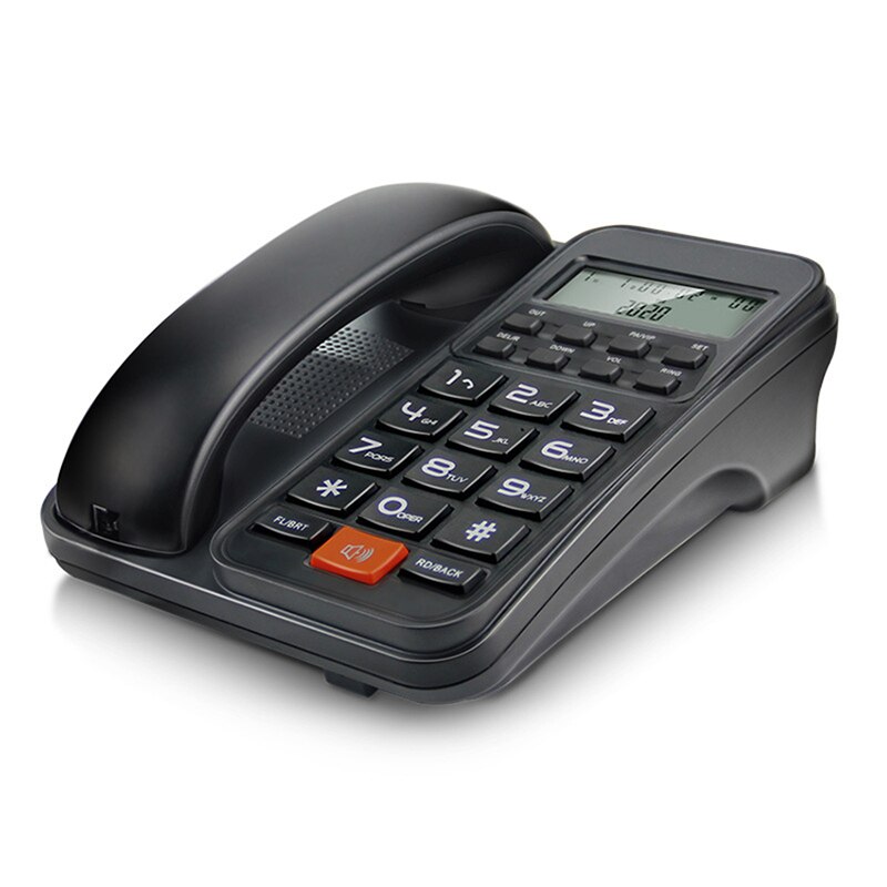 Large Button Corded Telephone, Wired Home Desktop Landline Phone with Caller ID, Handsfree Speakerphone, LED Screen, 2 Fast Dial