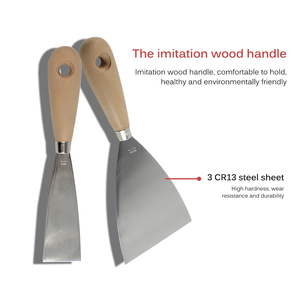 4pcs Putty Knife Set With Bag Scraper Blade Wall Shovel Carbon Steel Construction Tool Plastering Knife