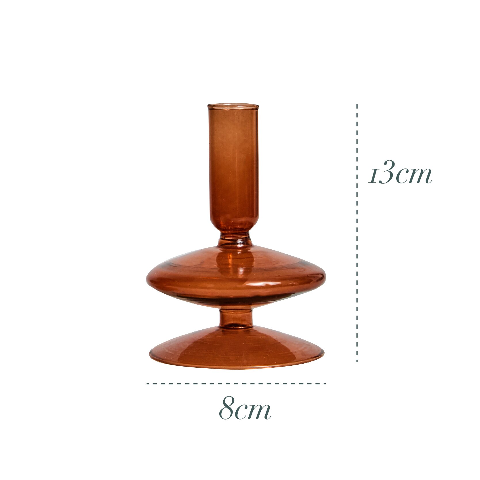Glass Candle Stick Holders Taper Candles Holder for Candlestick Dinner Candles Party and Wedding Centerpieces Table Decoration: Brown 1tier sharp
