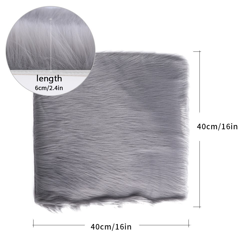 Faux Schapenvacht Stoel Cover Voor Kantoor Weedding Stoel Veelkleurige Harige Wol Tapijt Zetel Pad Huid Vlakte Pluizige Karpetten Wasbare