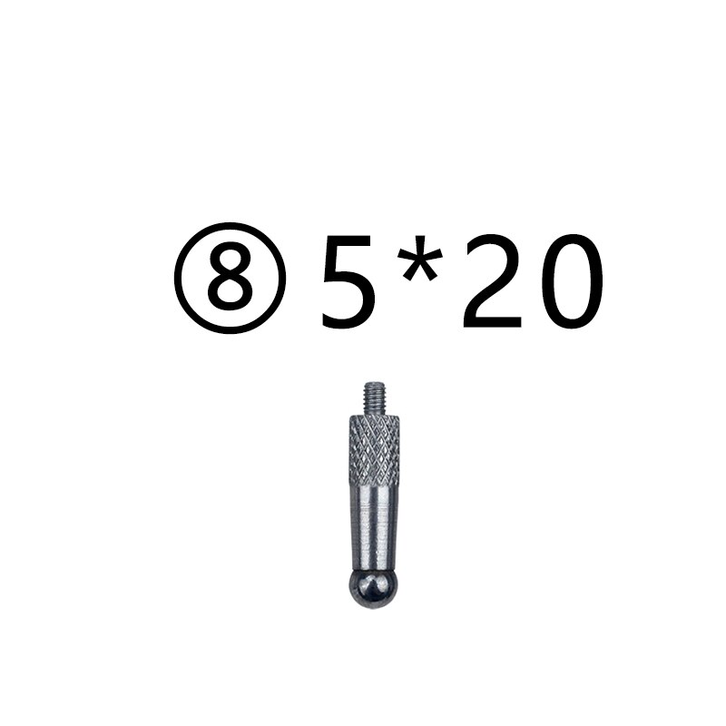 1PC Shaped Probe Dial Test Indicator M2.5 Thread T-type Cone Ball Dial Indicator Contact Point Measuring accessories: Y8