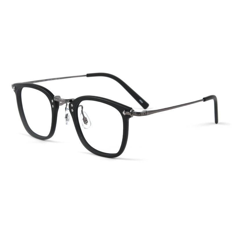 2024 Japan Luxe Puur Titanium Rechthoekig Frame Brillen Man Zakelijke Stijl Acetaat Vierkante Bijziendheid Lenzen Bril