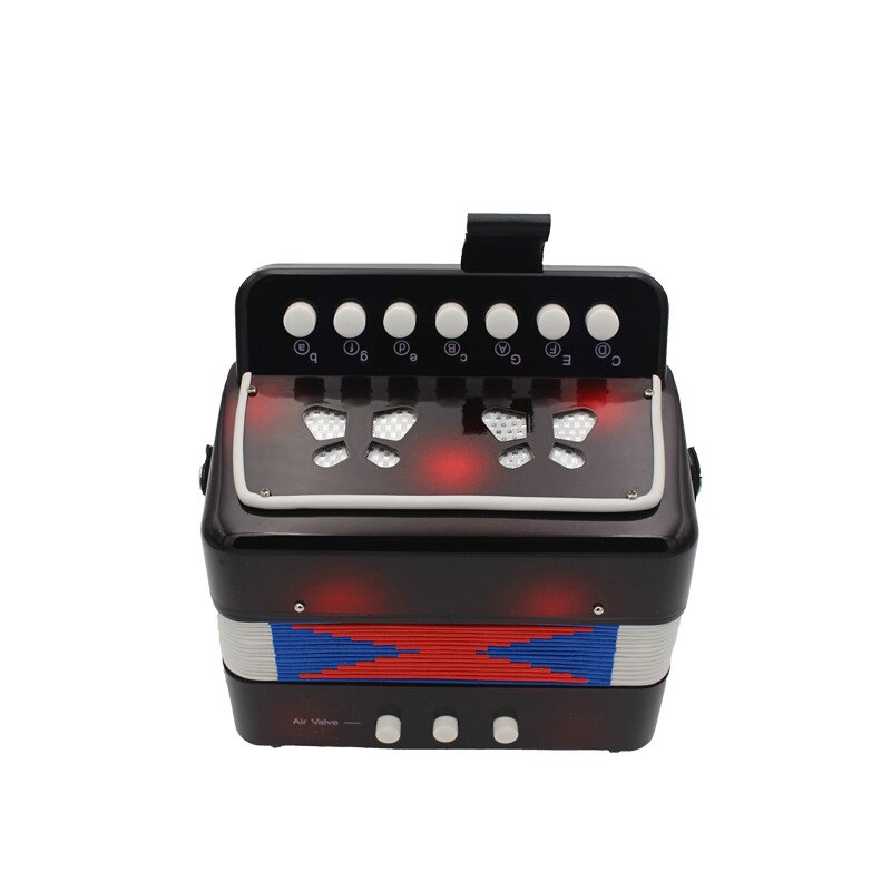 7 Button 2 Bass Accordion Mini Accordion Educational Instrument Rhythm Band Toy Children's Educational 10 Color