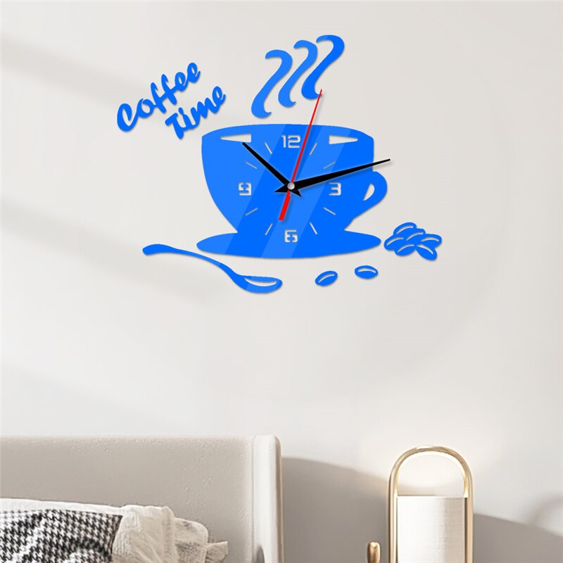 Mini 3D Acrylic Wall Clock Self Adhesive Wall Clock Silent Clock DIY Mirror Stickers Hanging Watch Background Wall Home Decor
