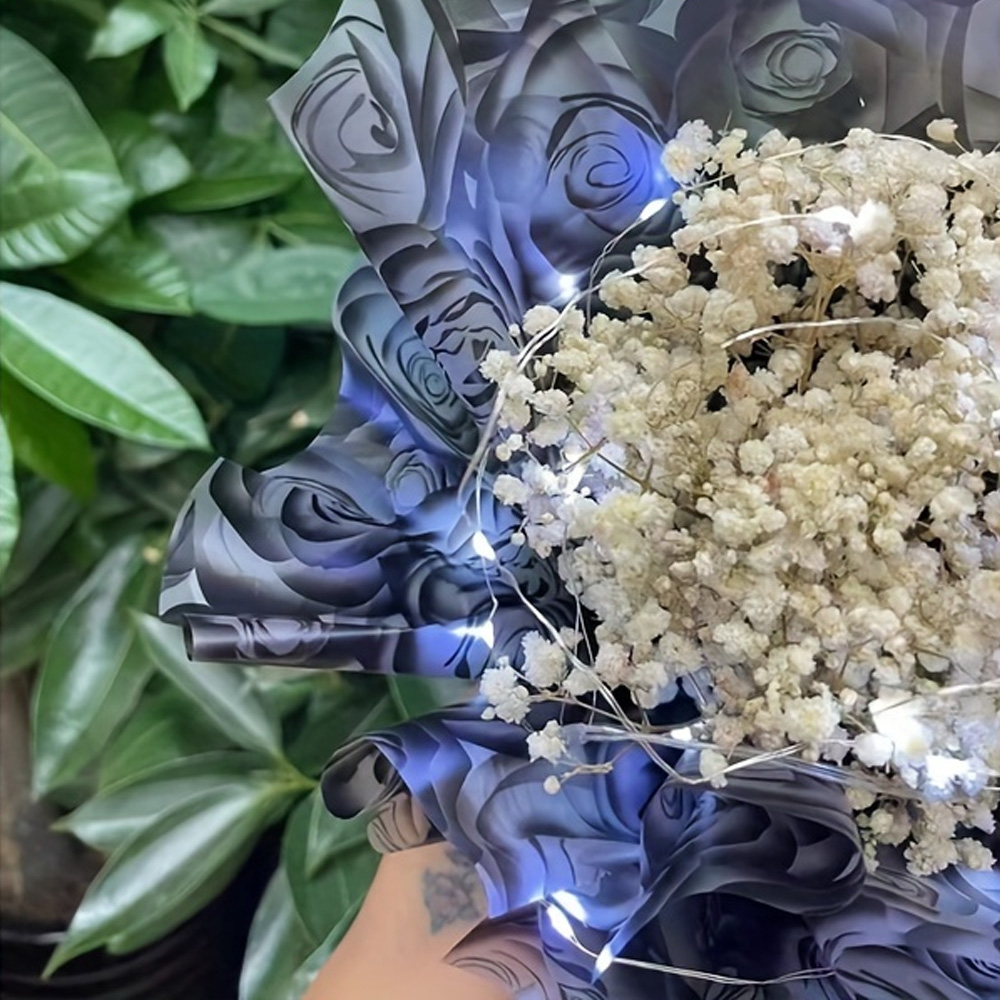 20 stuks bloem inpakpapier gouden rand roos Koreaanse stijl half transparant geschenkverpakking bloemist boeket inpakmateriaal