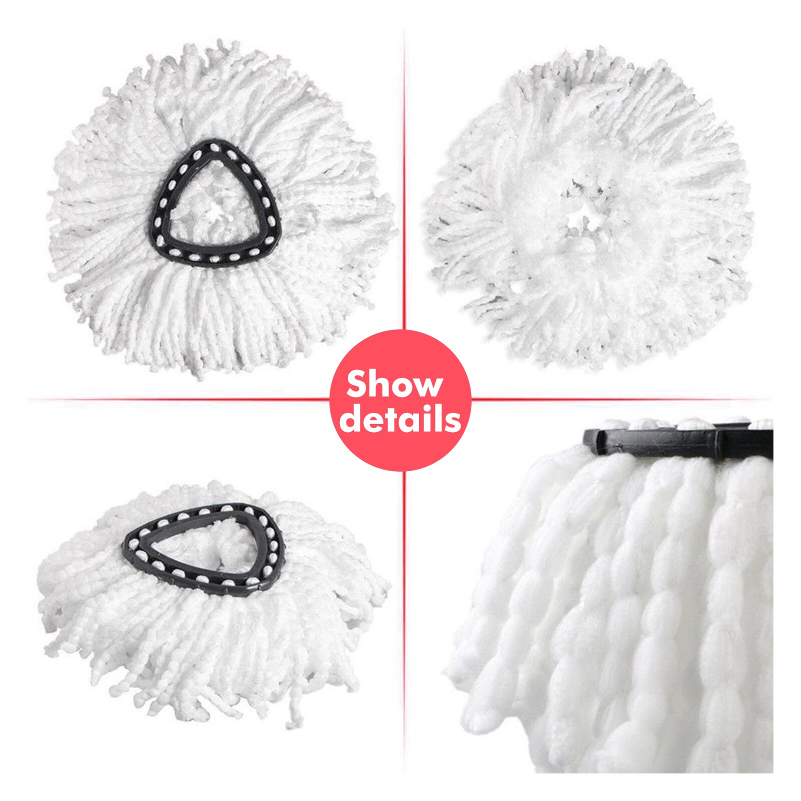 Cabezales de repuesto para mopa Vileda, accesorio giratorio de microfibra para limpieza del hogar, recambio de suelo giratorio 360, 10 piezas