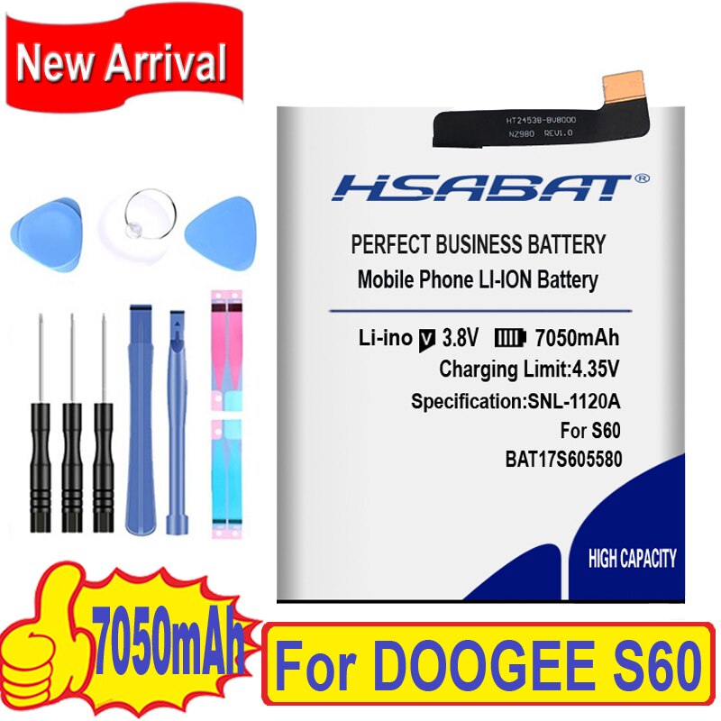 Batería HSABAT para Doogee Mix 2/S60/BL12000 BL12000 Pro/BL7000/MIX/BL5000/S70 S70 Lite/S30/Y6 Y6C Y6 piano de 5,5 pulgadas/X60 X60L