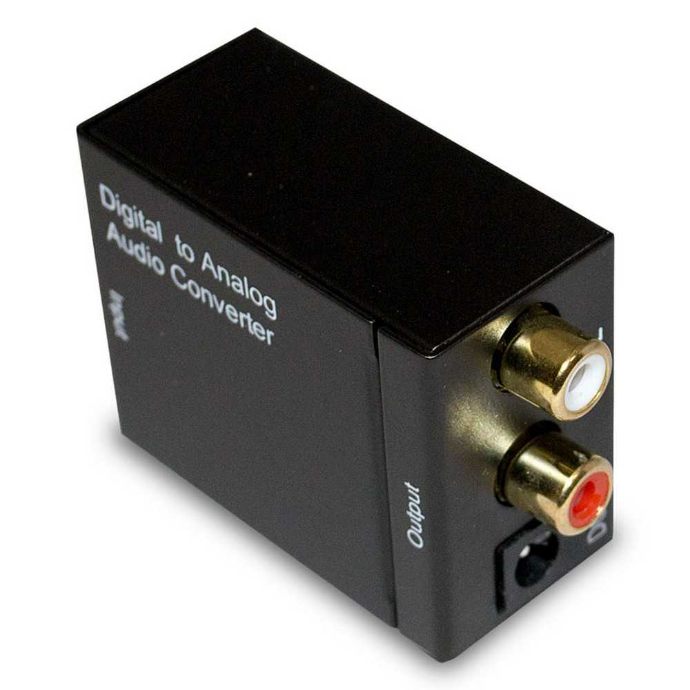 Digital to Analog Audio Converter Coax Coaxial Toslink to RCA L/R Adapter Sound