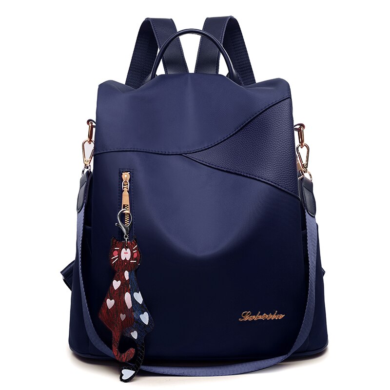 Rugzak dames damestas school jeugd rugzak grote capaciteit vackpack reistas: Blauw