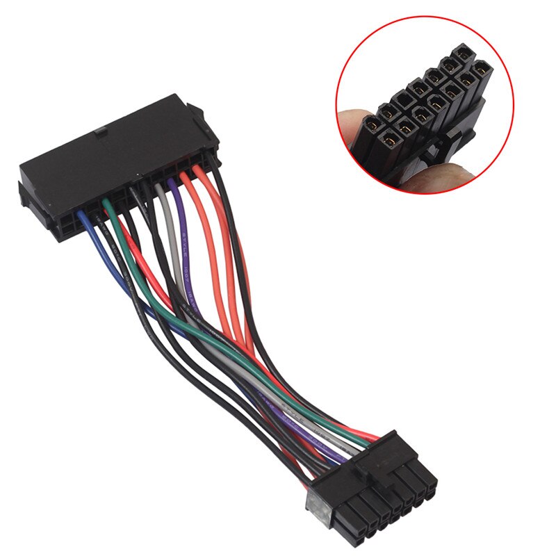 15cm Length ATX 24 pin to 14 pin Adapter Cable Power Supply Cable Cord For Lenovo IBM M92P, M93P, H530, Q77, B75, A75, Q75: 1PC