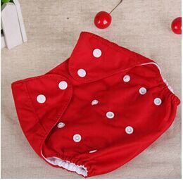 8pc/Lot Baby Adjustable Diapers/Children Cloth Diaper/Reusable Nappies/Training Pants/Washable/Free Sizebtrx0009: red