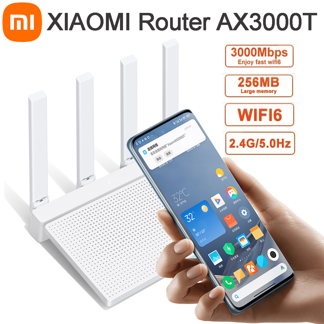 Xiaomi Router AX3000T 2.4G 5G Mesh Technology WiFi 6 Efficient Wall Penetration Children Online Protection WiFi Router Repeater