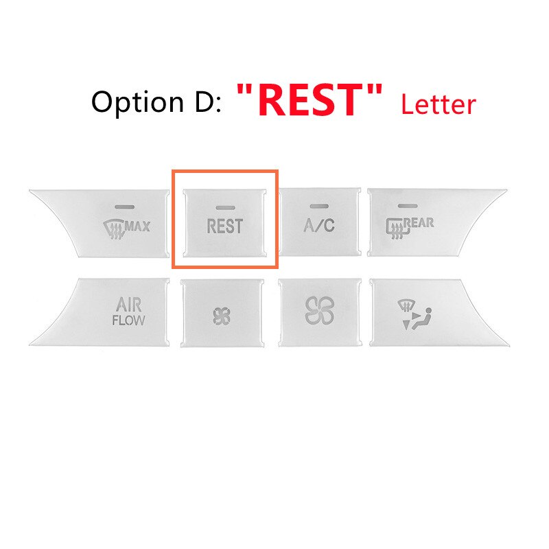 Console AC air conditioning Media Volume Buttons Sequins Cover Stickers Trim For Mercedes Benz C E CLS GLK Class W204 W212: Option D REST