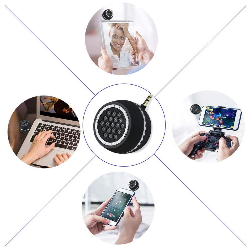 Portable Wireless Speaker Phone External Speaker Universal 3.5mm Jack Mini Sound Box For Smartphone Tablet Laptop MP3 MP4