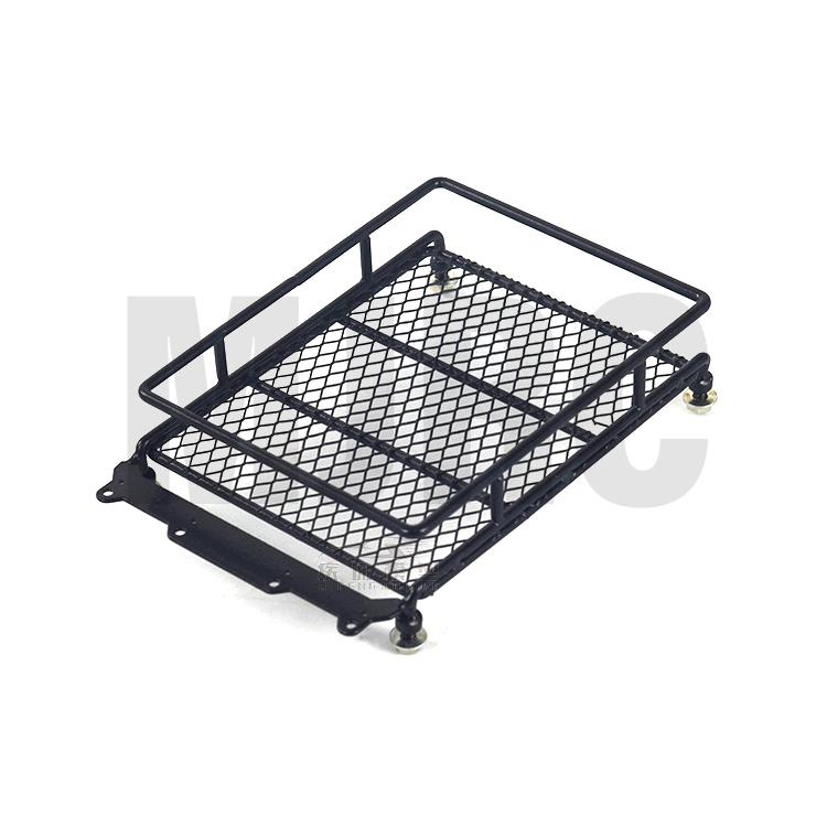 Bagasjebrett i metall til takstativ i stein crawler-stil til 1/10 rc biler med ledet-lysstang til tamiya  cc01 aksial  d110 d90 rc bagasjebrett