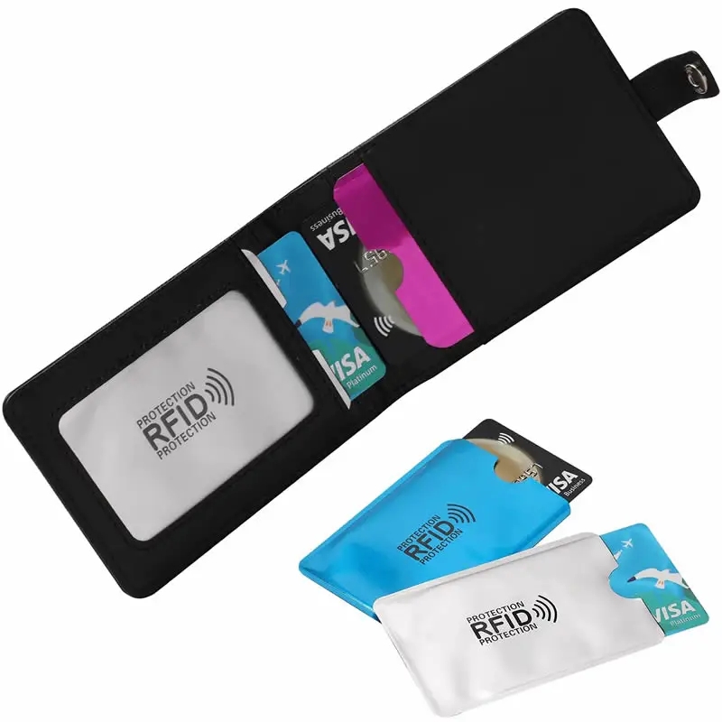 10 stücke Anti-Scan-Schutz karten hülle Anti magnetische Aluminium folie tragbare Bankkarte halter Kredit NFC RFID-Kartens chutz hülle