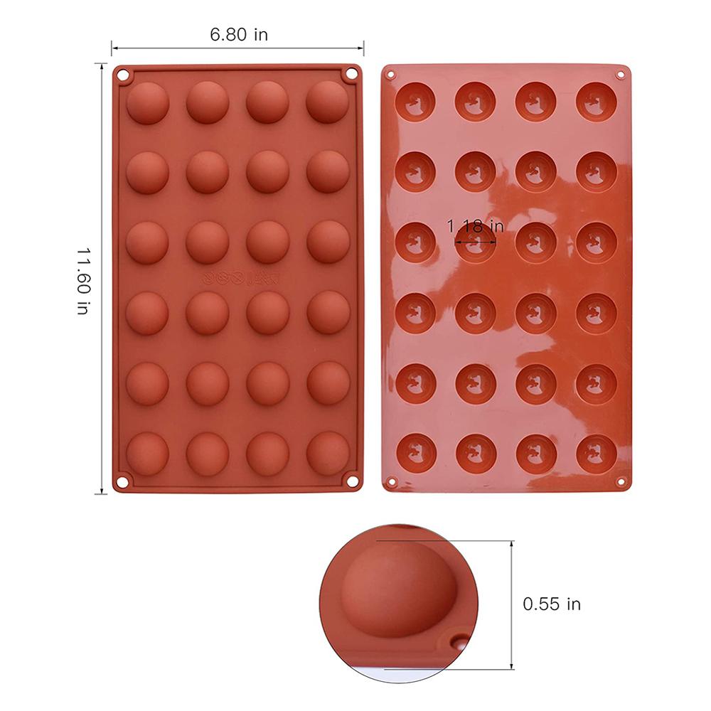 3D Ball Round Half Sphere Silicone Molds for DIY Baking Pudding Mousse Chocolate Cake Mold Kitchen Accessories Tools: 2