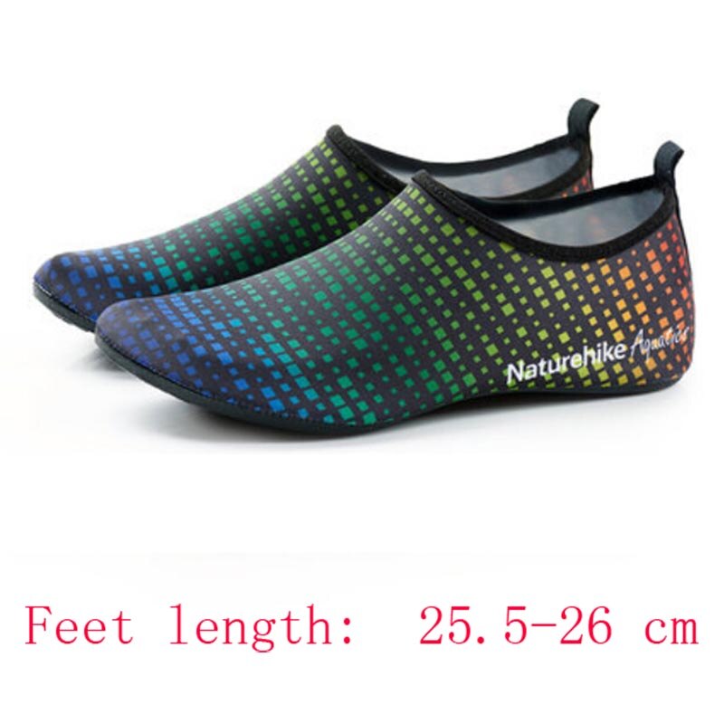 Naturehike Outdoor Swimming Ultralight Elastic Water Shoes Aqua Socks Beach Shoes For Man and Woman NH18S001-X: XL-Multicolor