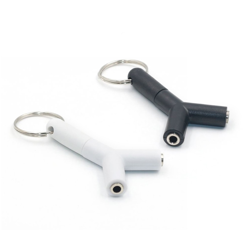Smartphone Lettore Audio Cavi Y a forma di 3.5mm Adattatore di Auricolare Doppio Martinetti Adattatore di Spina Stereo per Cuffie Splitter Per PC/MP3/MP4